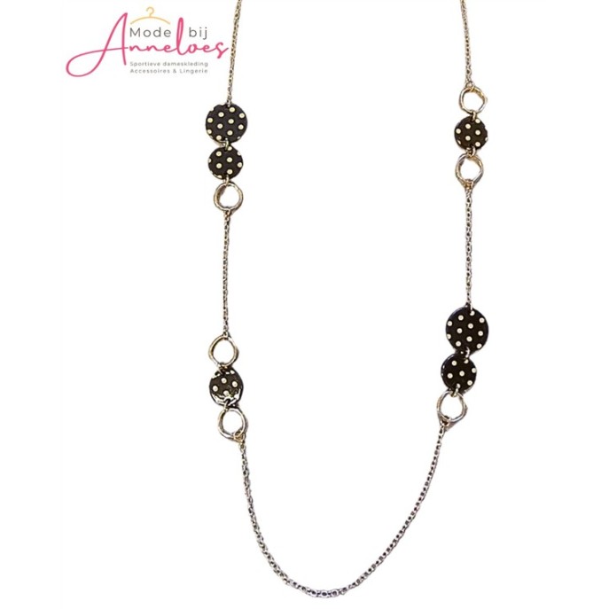 Sweet7 Ketting lang stippen 101232311 Bruin Sweet7 Ketting lang stippen 101232311 Bruin